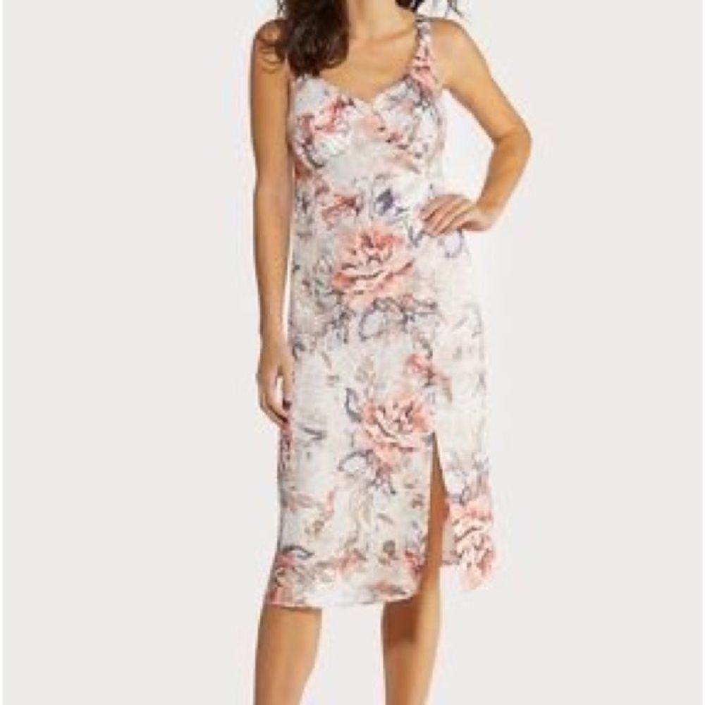 EST. 1946 Floral Satin‎ Slip Dress, Size Medium